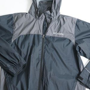 Men's Colombia Gray Two Tone Vintage Style Rain Jacket/Windbreaker
